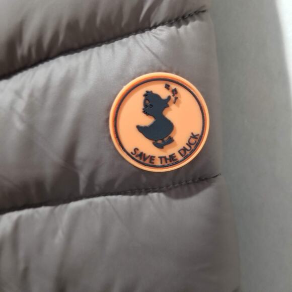 Save The Duck Jacket Mens XL Tan Ultralight Puffer Plumtech Animal Free Quilted - Picture 3 of 13